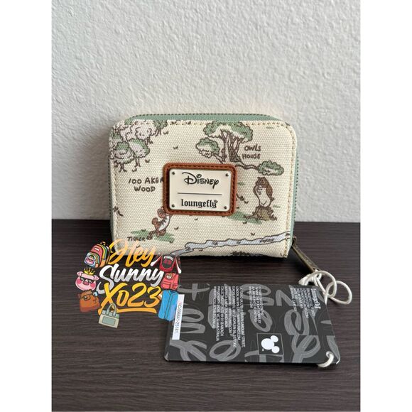Loungefly Disney Winnie the Pooh Hundred Acre Wood Map Zip Wallet - Picture 2 of 5